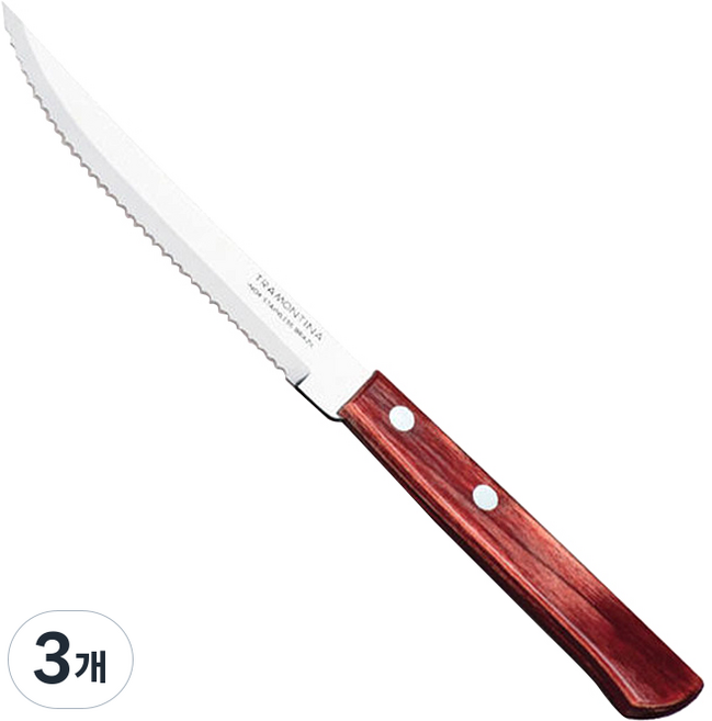 트라몬티나 la historia 스테이크 나이프, 빨강, 3개