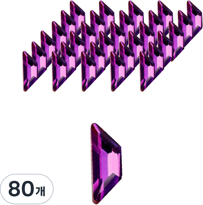 골드루쓰 미니트레피즈 네일파츠, 퍼플, 80개