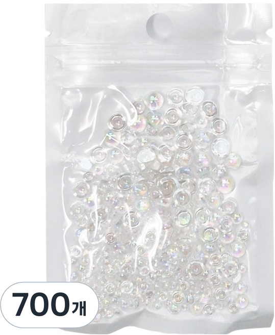 Funny nail 玻璃圓珠水鑽 KN-S2081, 700個, 透明