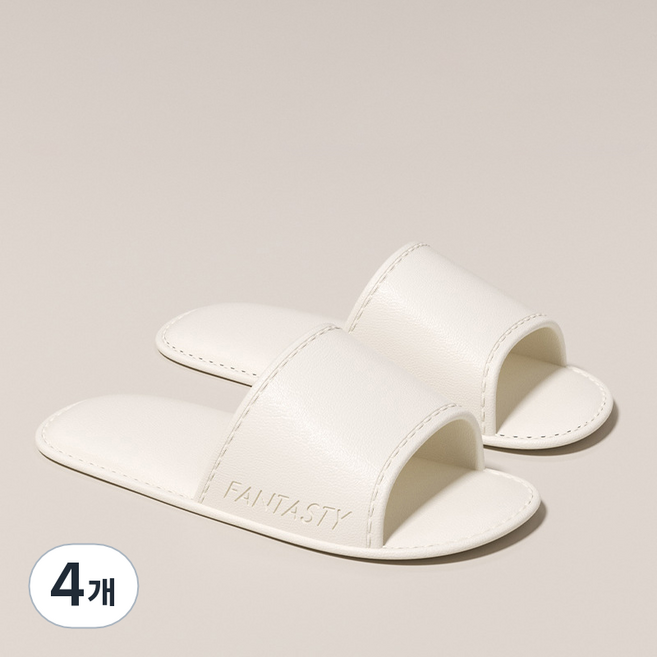 아리코 호텔식 모던 슬리퍼, 아이보리, 4개