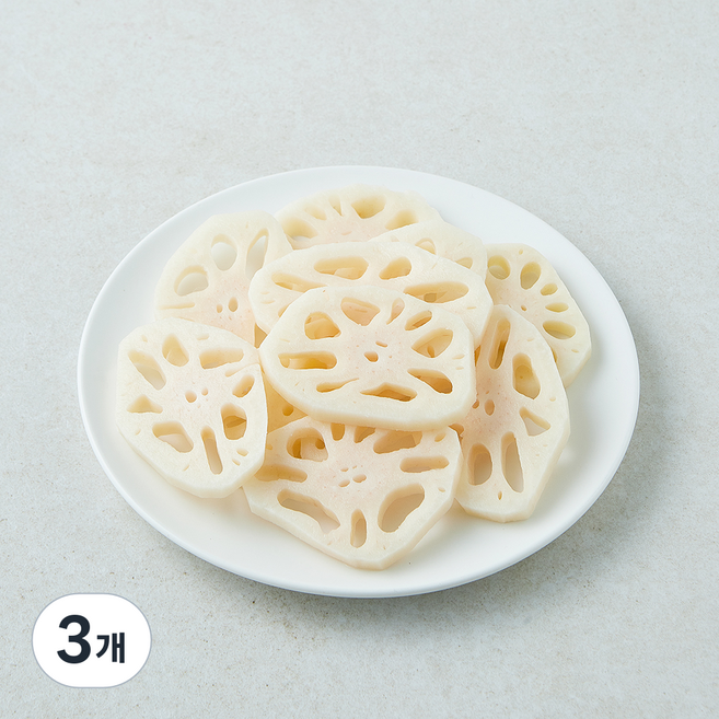 국내산 연근채, 3개, 300g