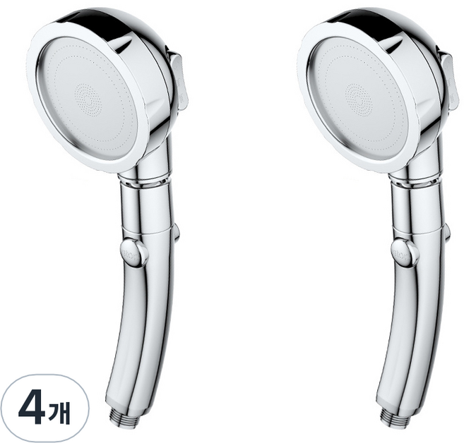 제이스홈 3모드 크롬회전 샤워기 JSH003, 4개, 실버