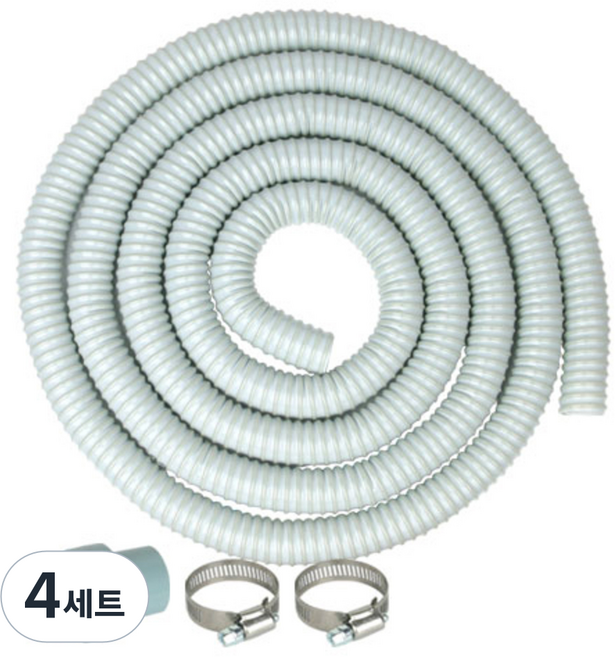 와이넷 장거리용 연장배수호스 2m + 연결대 세트, 4세트