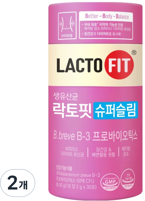 Chong Kun Dang 鍾根堂 LACTO-FIT 超級纖體 30入, 60g, 2個