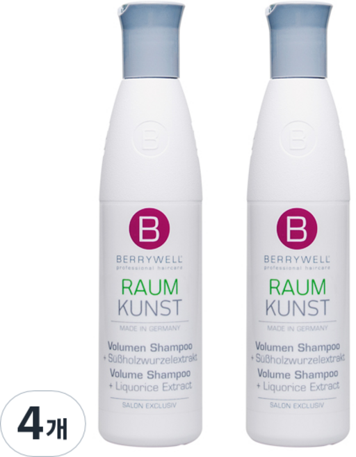 BERRYWELL 볼륨 헤어 샴푸, 4개, 251ml
