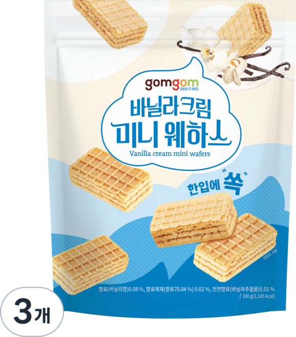 곰곰 바닐라크림 미니웨하스, 230g, 3개