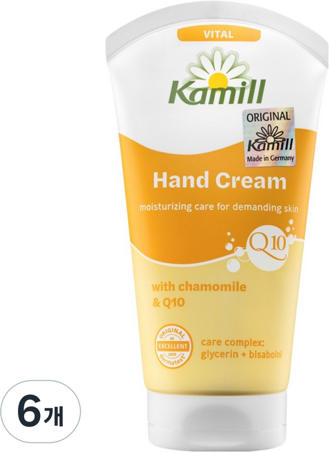 카밀 핸드크림 바이탈 큐텐, 75ml, 6개