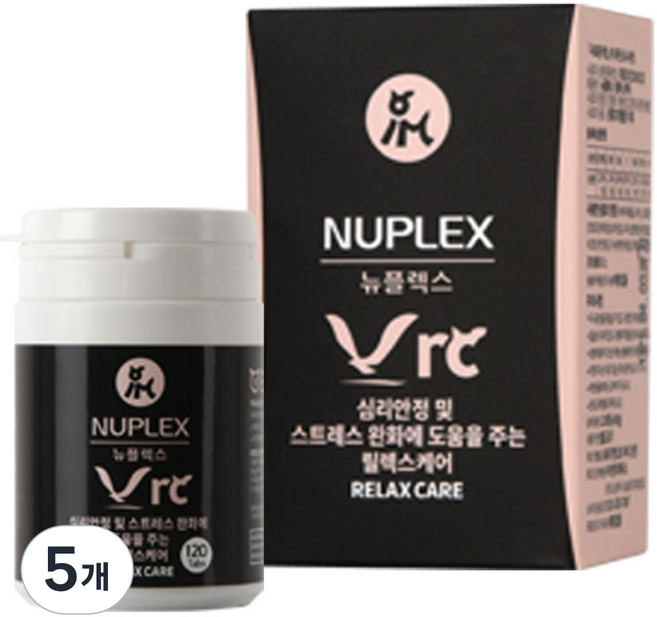 아이앤지메딕스 반려동물 뉴플렉스 영양제, 120정, 스트레스완화/안정/집중력관리, 5개