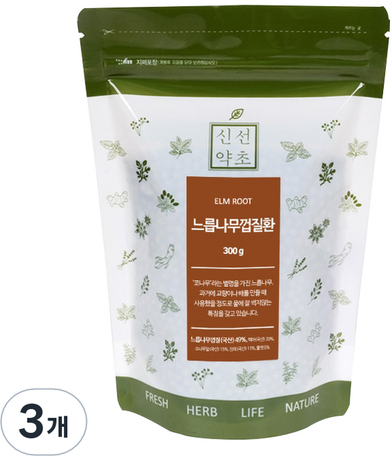 신선약초 느릅나무껍질환, 300g, 3개