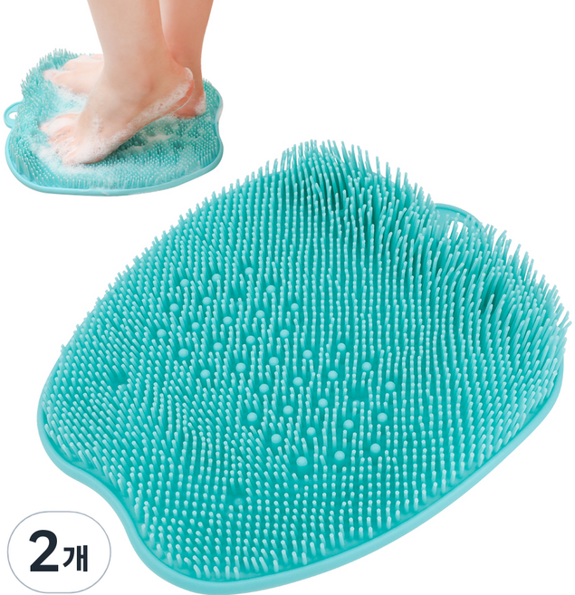 코멧 홈 풋브러쉬 매트 민트, 1개입, 2개