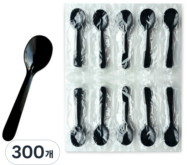 생활을그리다 미니미니 스푼 블랙 8.5cm, 1개입, 300개