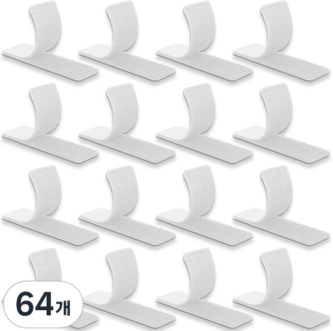 스코라 강력 접착 찍찍이 패드 화이트, 64개