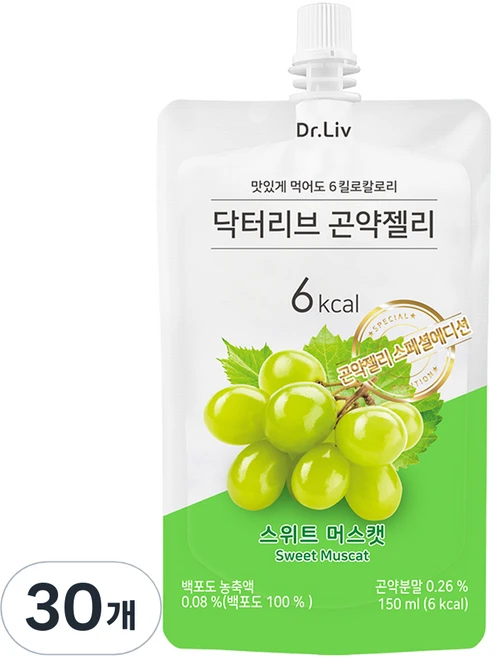 닥터리브 곤약젤리 스위트 머스캣, 150ml, 30개 - 쿠팡