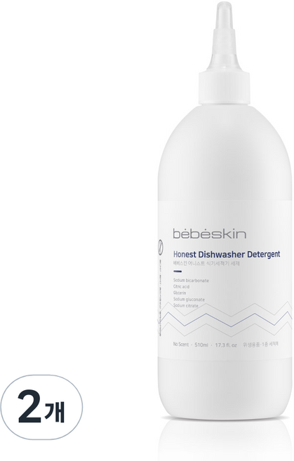 베베스킨 어니스트 식기세척기 세제, 510ml, 2개