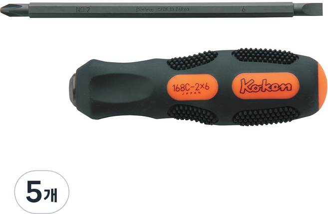 코켄 양용 드라이버 날장 150mm 168C-150 (+)PH2x(-)6, 5개