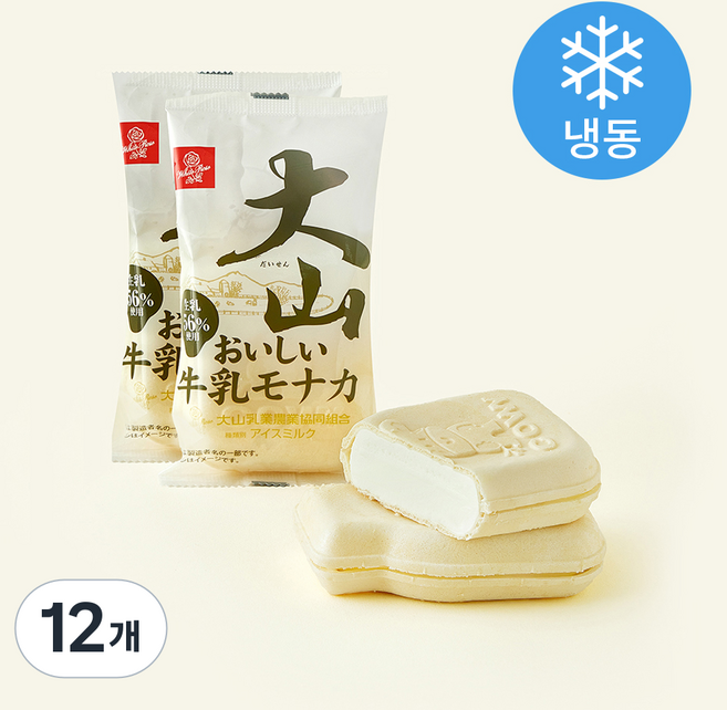 다이센 유업 밀크 모나카 (냉동), 135ml, 1개입, 12개