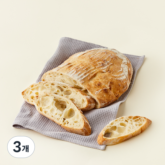 브로드카세 72시간 발효 저당 버터 사워도우 깜빠뉴, 700g, 3개, 1개입