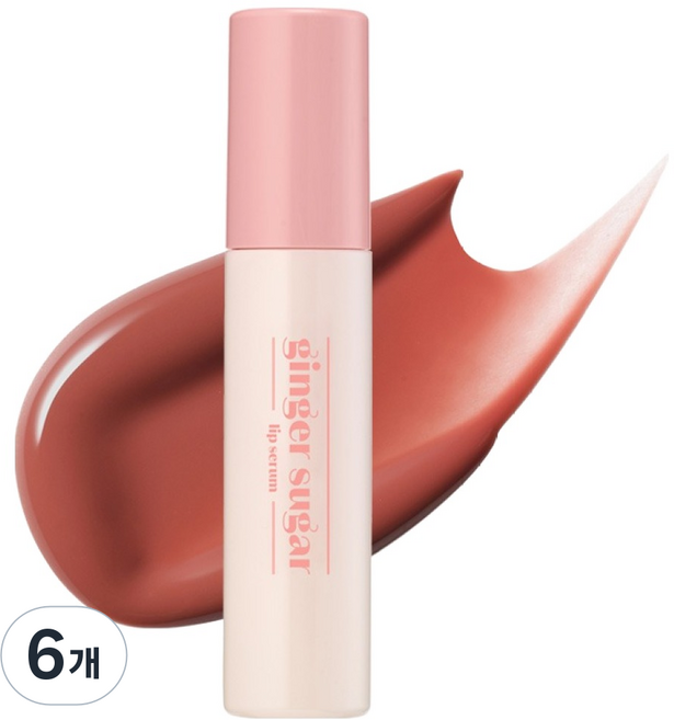 에뛰드 진저 슈가 립 세럼 13g, 06 오트 브라운, 6개