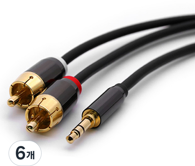 CableMate 立體聲轉RCA 2線 高級型 OFC線 2M, CM3703, 6個