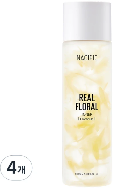 네시픽 리얼 플로럴 토너 카렌둘라, 180ml, 4개 - 쿠팡