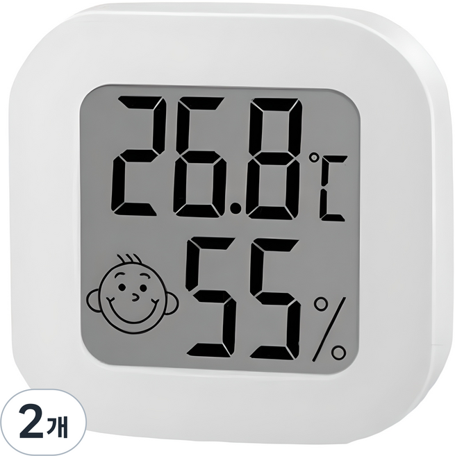 원이네 포켓 사이즈 온습도계, 혼합색상, 2개