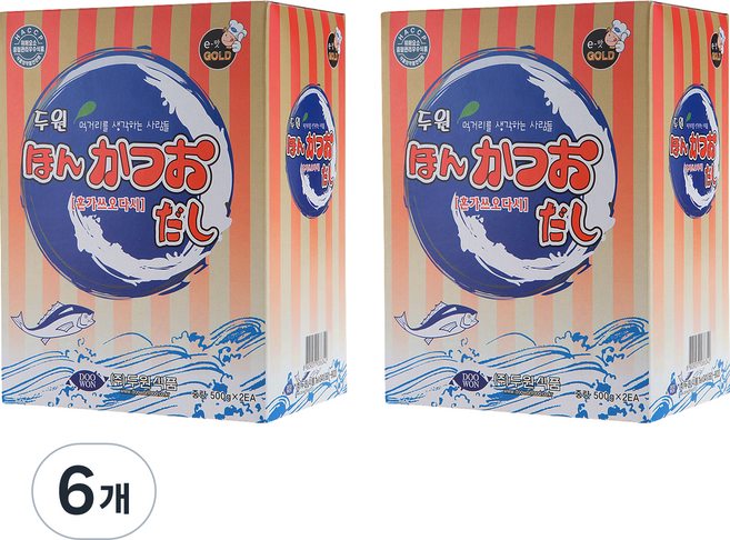 두원식품 혼가쓰오다시 조미료, 6개, 500g