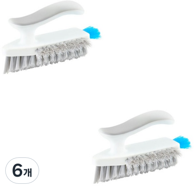더자카 다용도 욕실 틈새 청소 브러쉬, 화이트, 6개