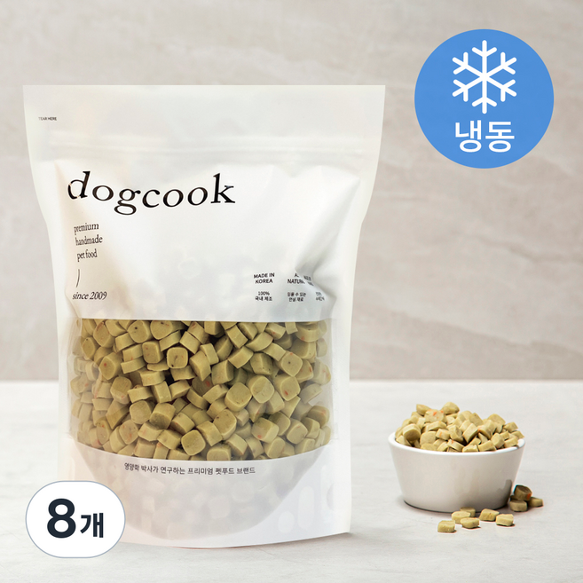 도그쿡 반려견용 야채 알형 냉동 수제사료, 과일/야채, 500g, 8개