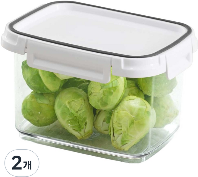 창신리빙 스카이락 높은 반찬통 직 중 2호, 2개, 980ml