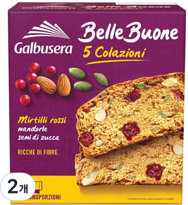 갈부세라 벨레부오네 크랜베리 아몬드 러스크 5p, 200g, 2개