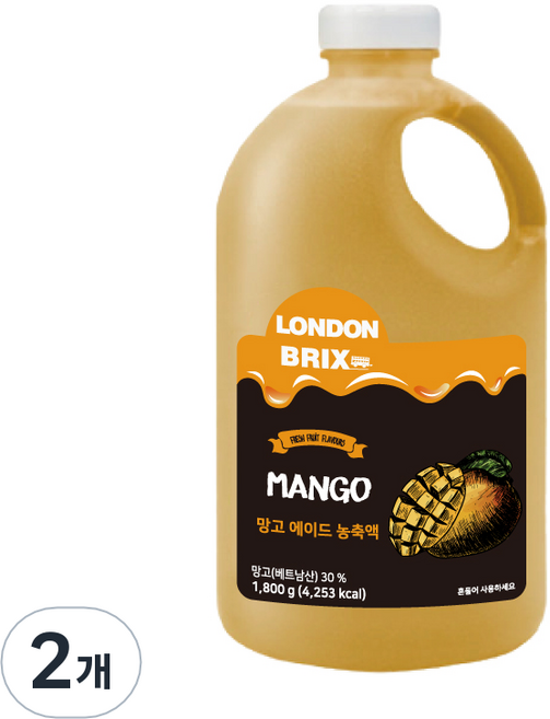 런던브릭스 망고에이드 농축액, 1.8kg, 2개