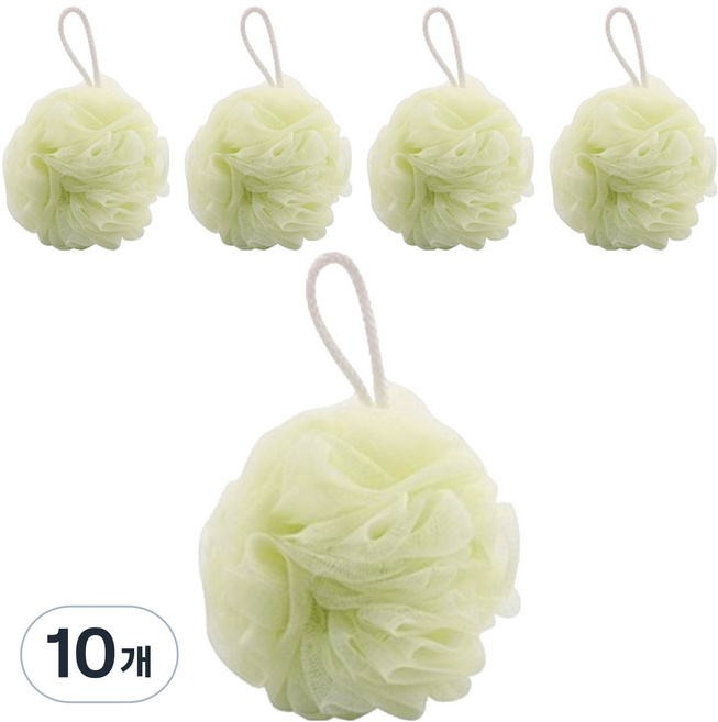 블럭마트 샤워볼, 그린, 10개, 1개입