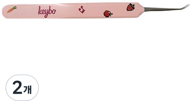 키보 삐삐래쉬 원샷 족집게 커브핀셋, 혼합색상, 2개
