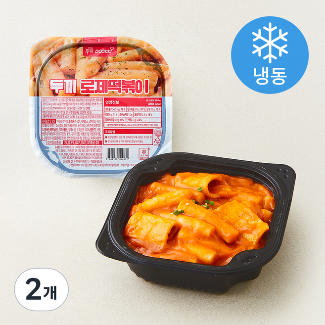두끼 로제떡볶이 (냉동), 340g, 2개