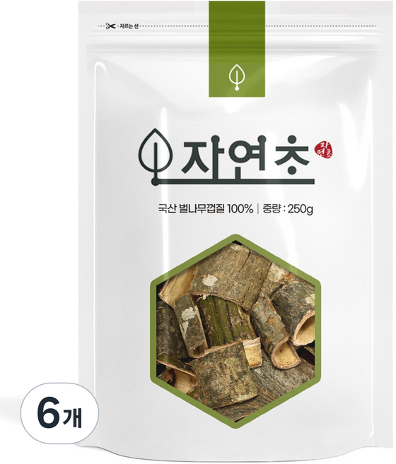 자연초 벌나무 껍질, 250g, 6개