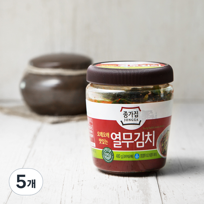 종가집 열무김치, 480g, 5개