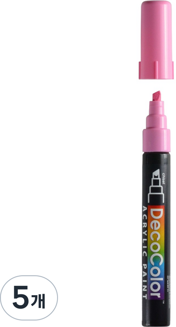 우찌다 데코 컬러 아크릴 마카 315 67 버블검 핑크, 5개, 1색
