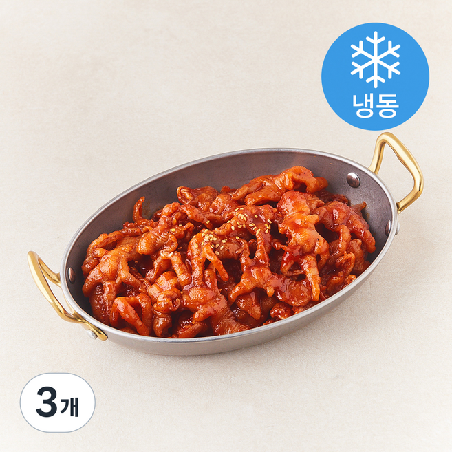 벌쿡 양념무뼈닭발 (냉동), 250g, 3개