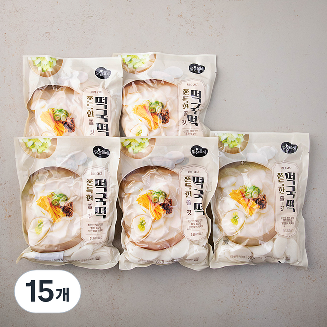맑은물에 떡국떡, 500g, 15개