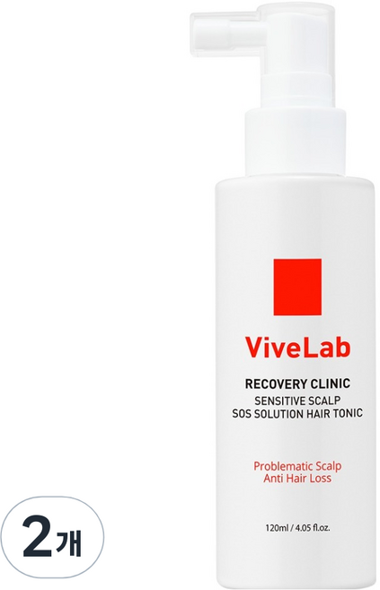 바이브랩 리커버리 클리닉 센서티브 스칼프 SOS 솔루션 헤어 토닉, 2개, 120ml