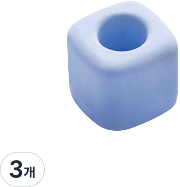 블럭마트 규조토 칫솔꽂이 사각, 블루, 3개