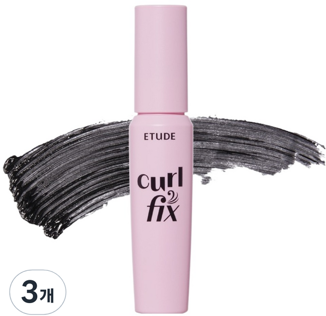 ETUDE 持久定型睫毛膏 迷你 4g, 黑色, 3個
