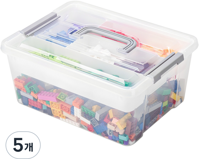 코멧 장난감 수납 정리함, 투명색, 5개
