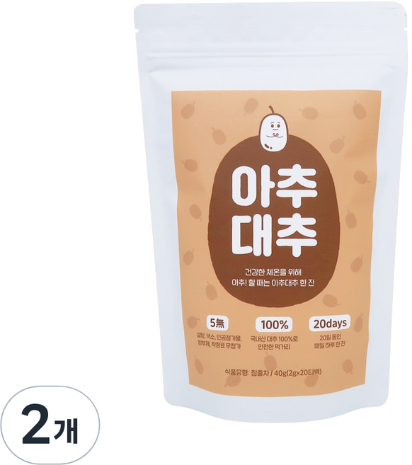프롬잇 아추대추차 삼각티백, 2g, 20개입, 2개