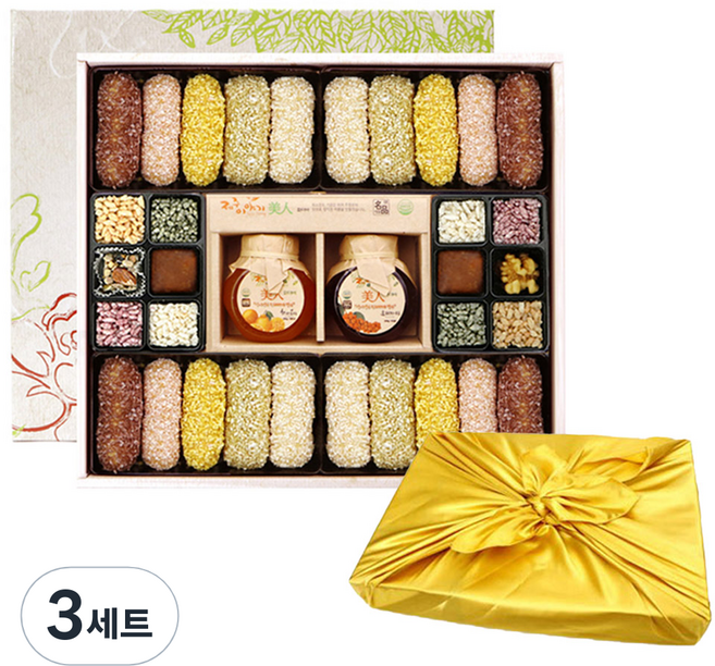 제주 액상차 고향 한과 혼합선물 + 보자기 세트, 650g, 3세트