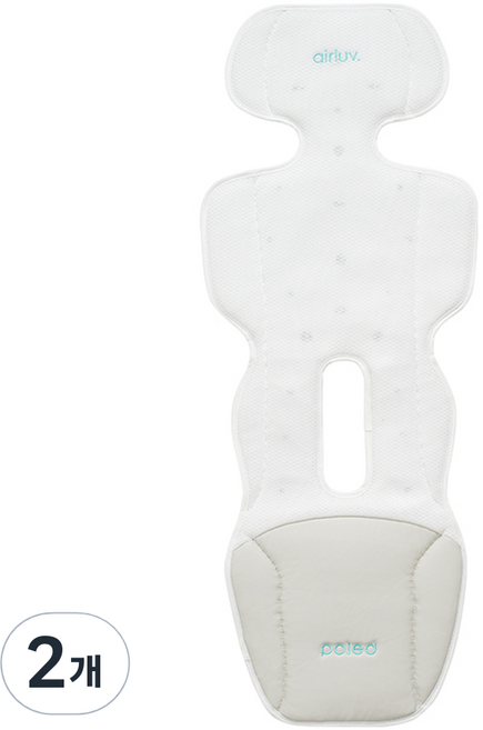 폴레드 에어러브4 롤리팝 유모차 통풍쿨시트, 퓨어밀크, 2개