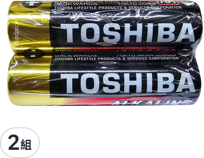 TOSHIBA 東芝 鹼性電池 3號, 2組, 2顆