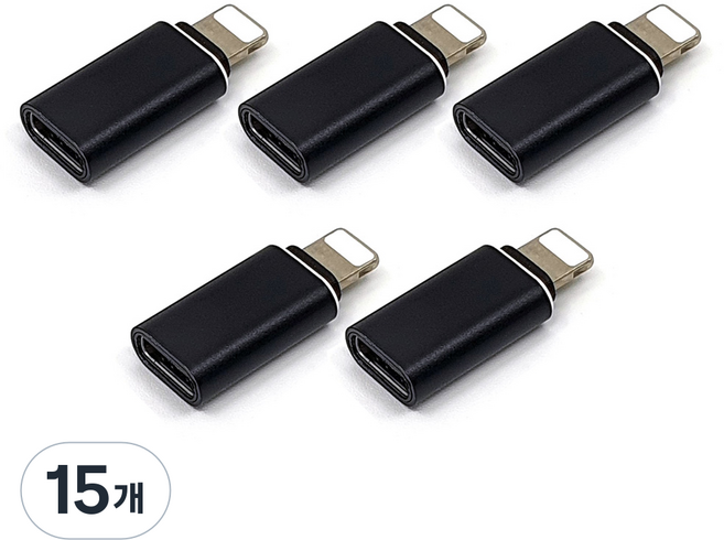 스토리링크 C타입 to 8핀 변환 젠더, 27mm, 랜덤발송, 15개