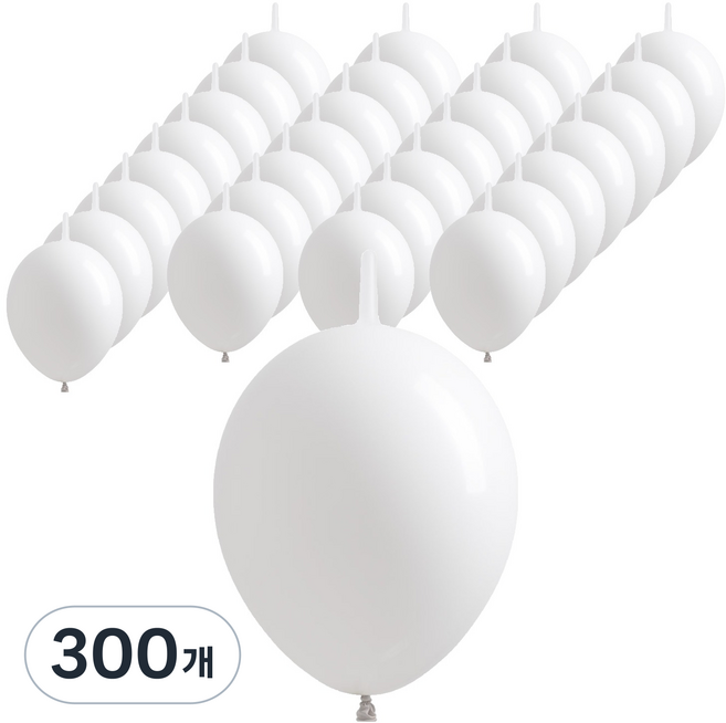 조이벌룬 링커풍선 15cm, 화이트, 300개