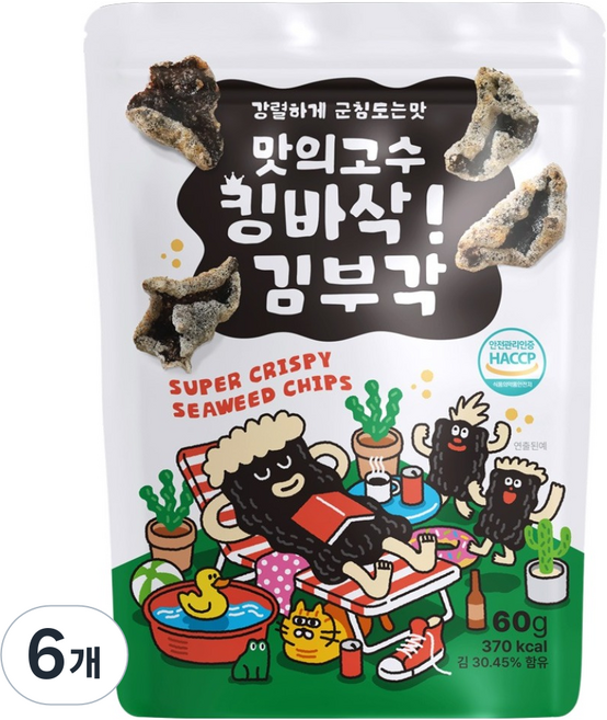 맛의고수 킹바삭 김부각, 60g, 6개